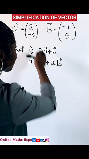How to simplify vectors. #mathreels #viralfypreels #viralmaths #viralfypシforyoupage | Online Maths Expo