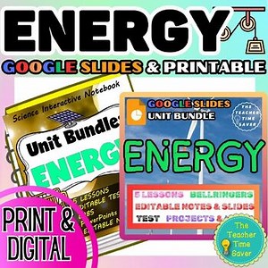 Conservation of Energy FULL Printable and Digital Physical Science Notebook Unit