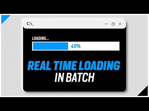 [Batch Tutorial] Real Time Loading in Batch [No Fake Loading] | Multi-Tasking in Batch / CMD