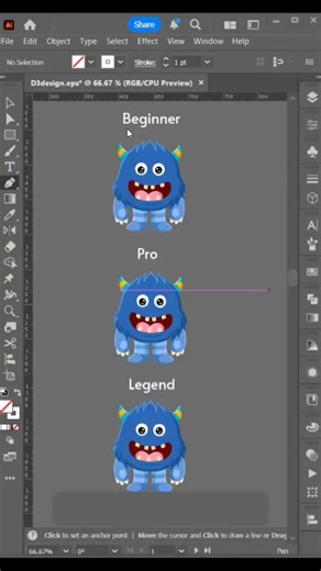 Illustria on Instagram: "Beginner vs Pro vs Legend: Adobe Illustrator Skill Levels Explained Discover the difference between Beginner, Pro, and Legend-level designers in Adobe Illustrator. See how skill, workflow, creativity, and tool mastery evolve from basic shapes to advanced vector techniques and iconic design quality. #BeginnerVsProVsLegend #AdobeIllustrator #DesignLevels #GraphicDesign #IllustratorSkills VectorArt DesignProgress CreativeJourney IllustratorTutorial SkillEvolution"