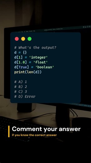 Python Dictionary Key COLLISION! 🤯 #python #coding