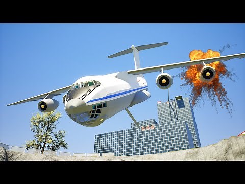 Airplane Falls Off Building 4 | Brick Rigs