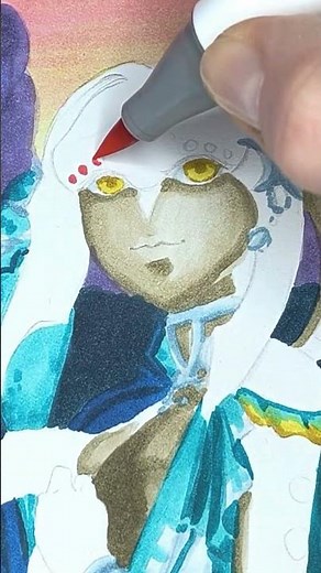 Zelda BotW Fan Art: Mipha | Alcohol Marker Painting #zelda #fanart #games #botw #art #markers