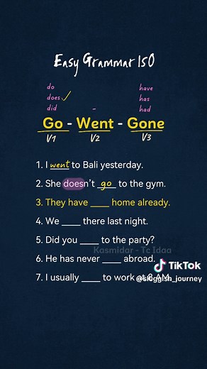 English Grammar: Go, Went, Gone Explained