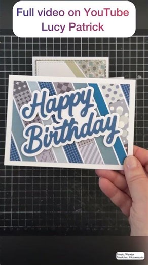 Easy masculine cards using washi tape. Full video available