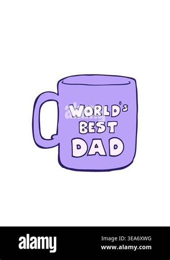 blinking radial lines animation of worlds best dad mug Stock Video Footage - Alamy