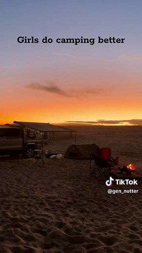 I said what i said 🤷‍♀️ #camping #beach #sunset @nicky b