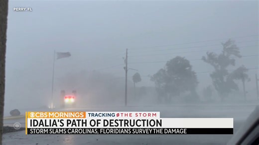 20K views · 288 reactions | After smashing into Florida about 24 hours ago, Idalia, now a tropical storm, is still doing damage by unleashing fast-moving winds, heavy rains and several feet of storm surge to cities across Florida, Georgia and the Carolinas. https://cbsn.ws/3YVuuq7 | CBS Mornings | Facebook