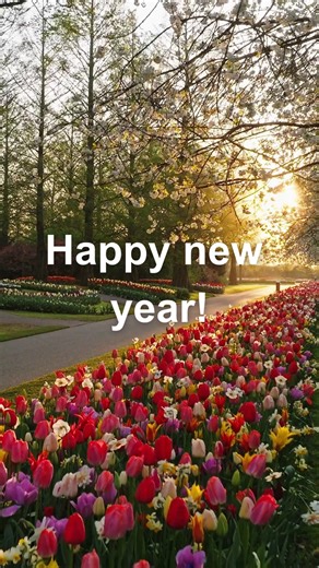 Wishing you a colorful 2024 filled with joy and blooming moments! 🌷 | Visit Keukenhof
