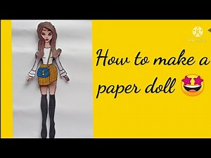 How to make a paper doll 😃 inspired by Kate made /frozen art & craft Academy ❤️