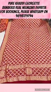BEST BUY DUPATTA COLLECTION https://wa.me/919893179794 Hi I am Rashi Agrawal. I deal in handmade products and beautiful dupattas. Elevate your festive style with our Pure Khaddi Georgette Banarasi Neemzari Dupatta. Perfect for weddings, Diwali, and Karwa Chauth, these dupattas blend timeless elegance with intricate craftsmanship. Embrace tradition and grace—shop now and shine at your special events! Please WhatsApp on 9893179794 for details and bookings. #purekhaddigeorgette #neemzaridupatta #ba