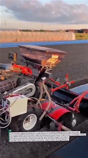 Automatic Vegetable Transplanter Plants Perfect Rows Fast! #AgriTech #FarmMachine #SmartFarming