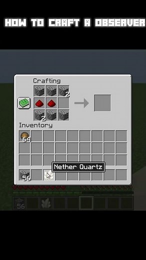 Easy Observer Recipe | Minecraft