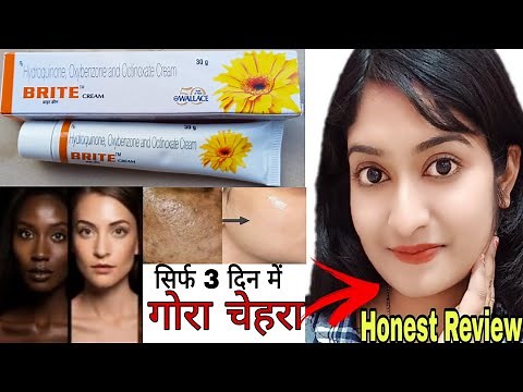 BRITE CREAM FULL REVIEW | best fairness cream 😍 | hydroquinone oxybenzone and octinoxate cream