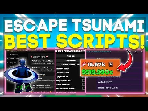 [🌊NEW] Escape Tsunami For Brainrots Script (NO KEY) | Auto Farm + Money Collect | Teleport to End!