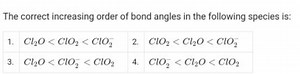 The correct increasing order of bond angles in the following sp... | Filo
