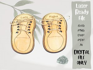 Laser Cut File | Shoe Tie Aid | Digital Download | SVG File | Educational Support - Etsy