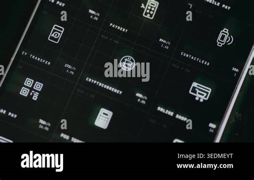 Bitcoin symbol icon for Cryptocurrency selected by a user Stock Video Footage - Alamy
