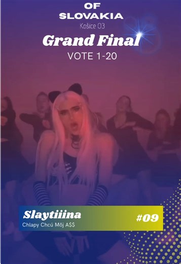 #09/ SOUND OF SLOVAKIA 03 🇸🇰/ Slaytiiina- Chlapy Chcú Môj A$$ #fyp #sound #slovakia #kosice @Global Song Contest