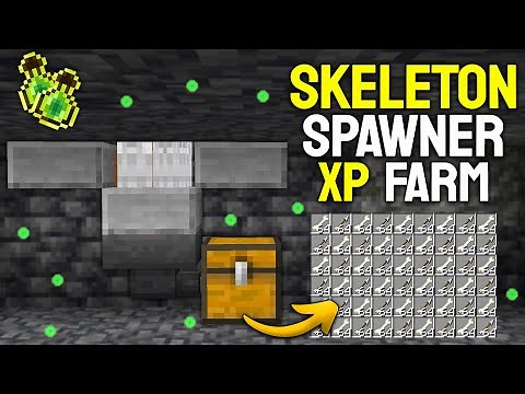 EASIEST Skeleton Spawner XP Farm in Minecraft Bedrock 1.21!