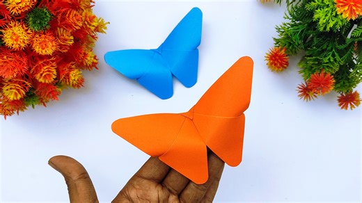 How to make easy origami toy butterfly - Butterfly making tutorial at home - DIY And Paper Crafts #Crafts #Origami #PaperCrafts | DIY And Paper Crafts