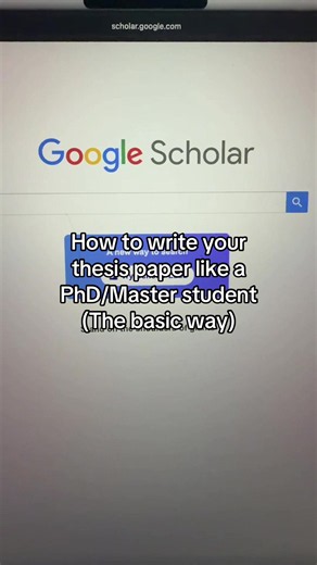 How to Write a Thesis Paper Like a PhD/Master Student