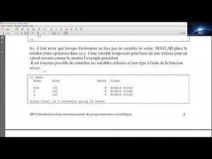 TP01: Présentation d'un environnement de Programmation Scientifique "MATLAB"