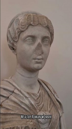 Roman Bust of a Woman #AncientRome#RomanSculpture#MarbleBust#ClassicalArt#Roman History
