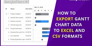 How to Export Gantt Chart Data to Excel and CSV Formats