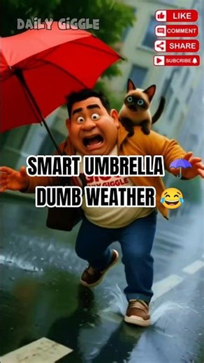Smart Umbrella Dumb Gigo ☔️#dailygiggle #shortvideo #comedy