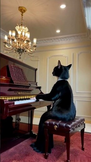 cat playing piano, happy birthday song😺🎹 #cat #happybirthday