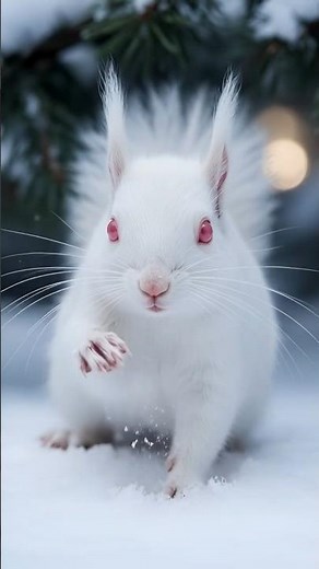 Unbelievable! Albino Squirrel Survives the Frozen Wilderness