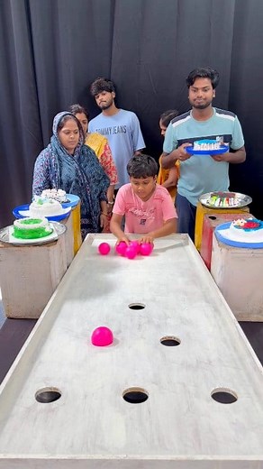 Best Family Vs Roll Ball & Eat Big Tasty Cake Challenge | Chiku Challenge