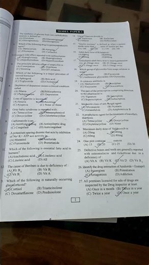 pharmacist exam MCQ questions with answers