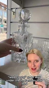 Finding GDR lead crystal at Mountbatten on my search for antiques! #antiques #history #glass