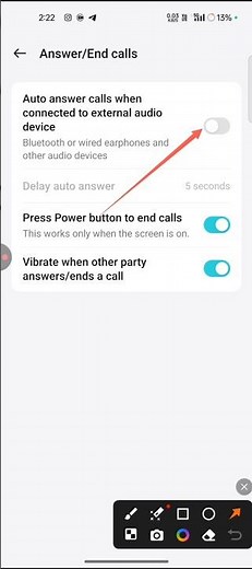 Auto Answer Calls When connected to external audio device ||