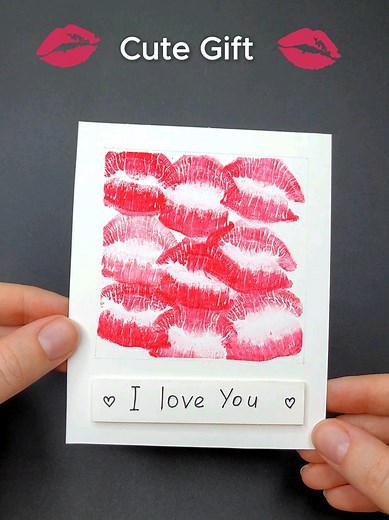 DIY Love Card with KISSES: Cute Gift Idea for Him