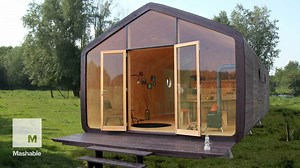 Тhis cardboard house is designed to last a century, but only takes a day to assemble