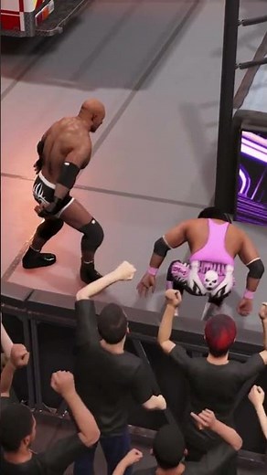 Bret Hart Jumps Off The Barricade Onto Goldberg!! #wwe2k25 #wwe2k25gameplay