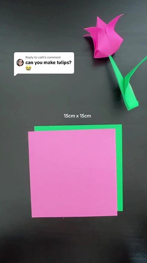 Traditional Origami Tulip Tutorial