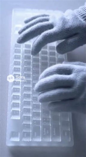 Ice Keyboard ASMR | Cold, Hard Typing in Pure Silence