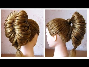 Tuto coiffure: queue de cheval originale et simple 🌺 Tresse épi de blé avec un pic (crayon)