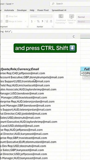 How to extract data in Excel using the NEW AI Copilot function! #excel #copilot #spreadsheet