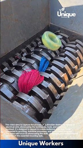 Wire shredder: electrical wire destruction in action