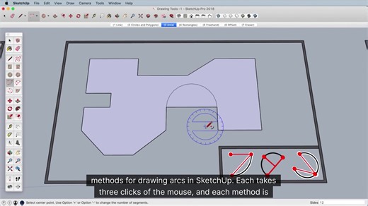 There are three different arc tools in SketchUp - can you tell them apart?