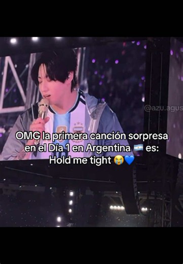 OMG the first surprise song on Day 1 in Argentina 🇦🇷 is: Hold me tight 😭💙 #Holdmetight #arirangtour #bts_official_bighit #btsarmy #fyp