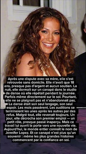 De dormir sur un canapé à devenir une star mondiale : le parcours de Jennifer Lopez ✨❤️