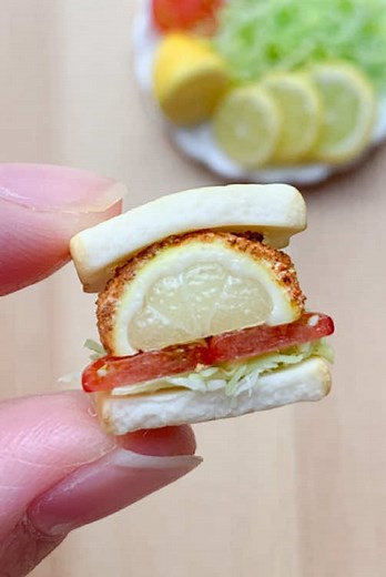 レモンカツサンドの作り方｜ミニチュアフェイクフードレシピ