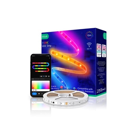 Nous Smart LED Strip Wi-Fi RGB Light 10m Type SMD5050 with Power Supply