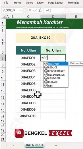 how to add letters or characters to a word in excel #shortvideo #shorts #shortsfeed